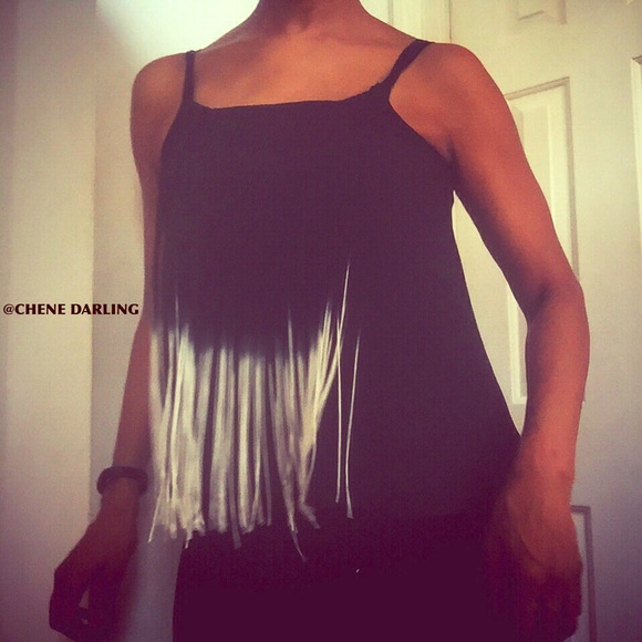 BLACK TASSEL TANK TOP - Picture 7 of 7